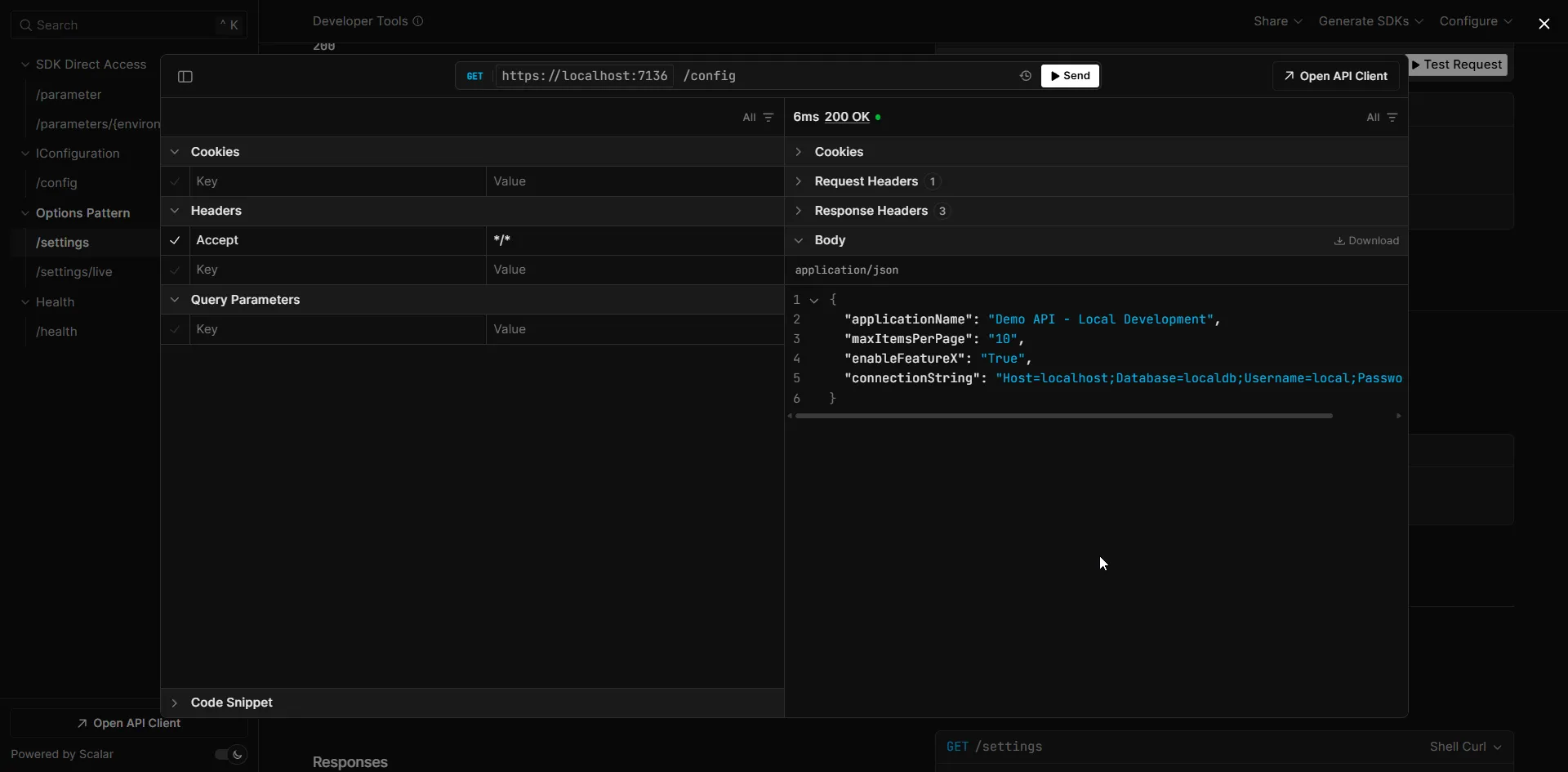 Configuration loaded from Parameter Store Configuration Endpoint