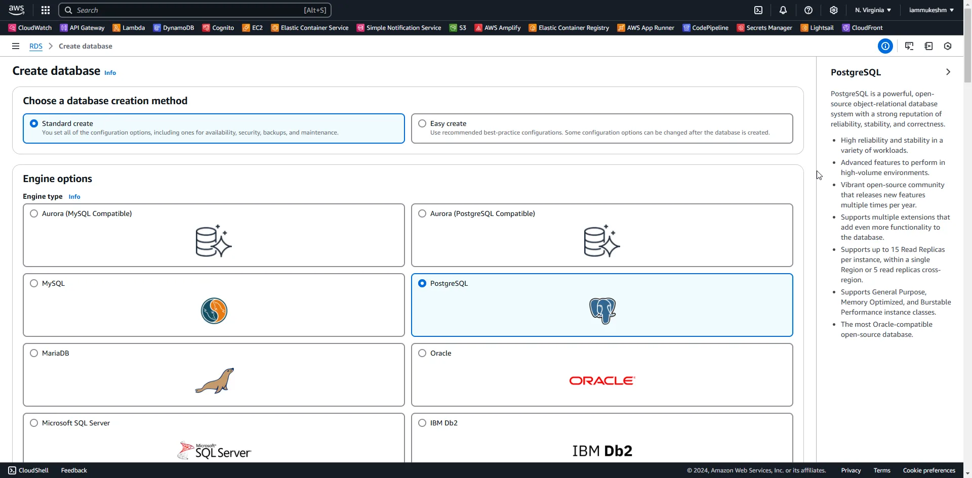 Create RDS Instance Create RDS Instance
