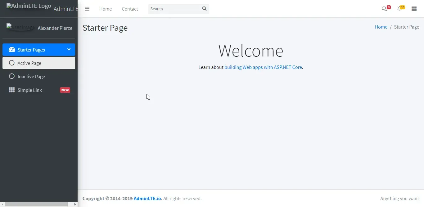 integrating-adminlte-with-aspnet-core integrating-adminlte-with-aspnet-core
