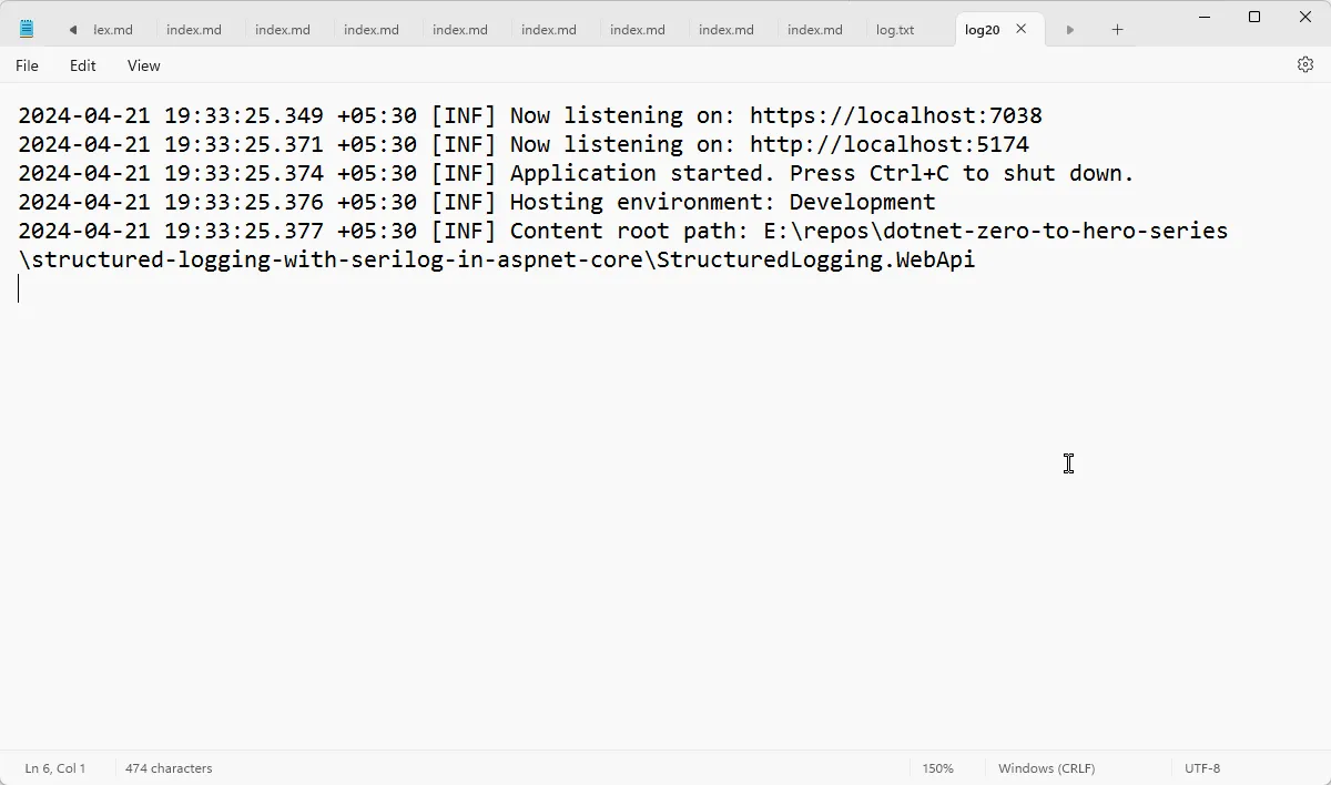 serilog logging to file serilog logging to file