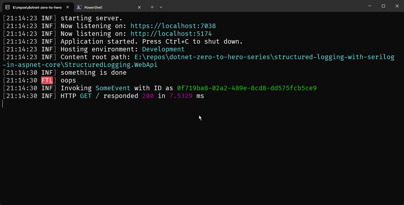 serilog request logging serilog request logging