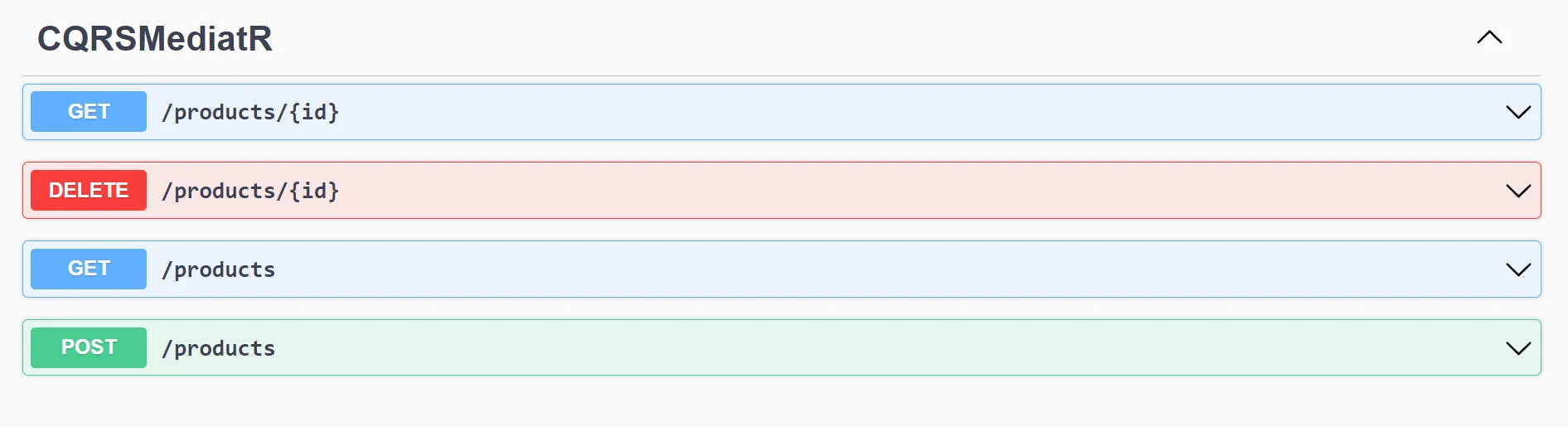 Product API Endpoints in Scalar ASP.NET Core 10 Minimal API endpoints displayed in Scalar API reference showing all five CRUD endpoints for products