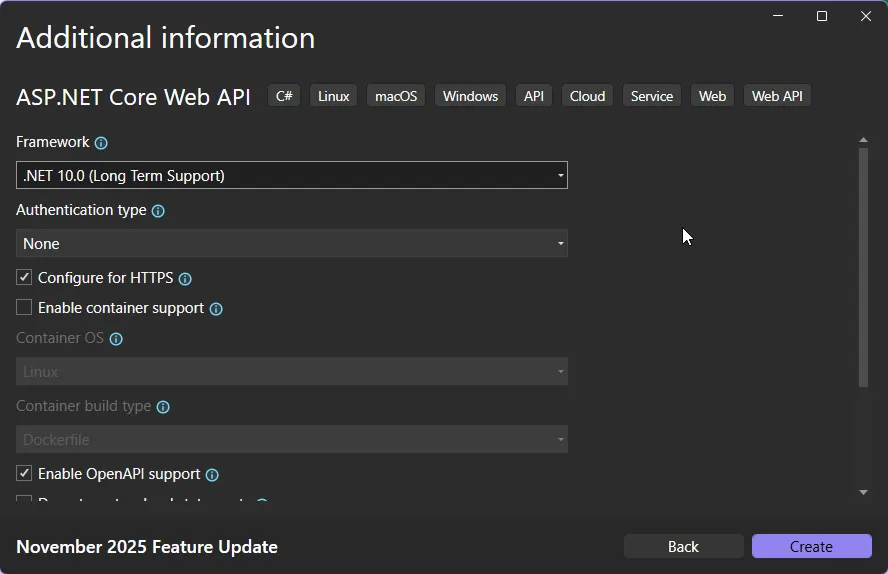 Visual Studio 2026 new project dialog Visual Studio 2026 new project dialog