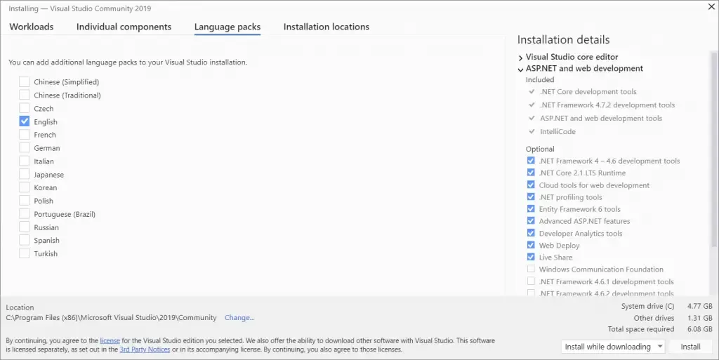 install visual studio 2019 community install visual studio 2019 community